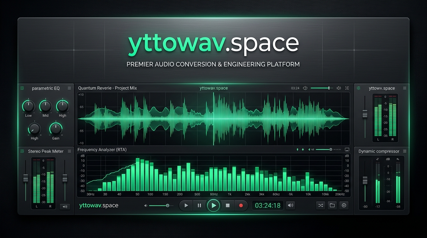 yttowav.space studio audio equalizer and waveform analyzer